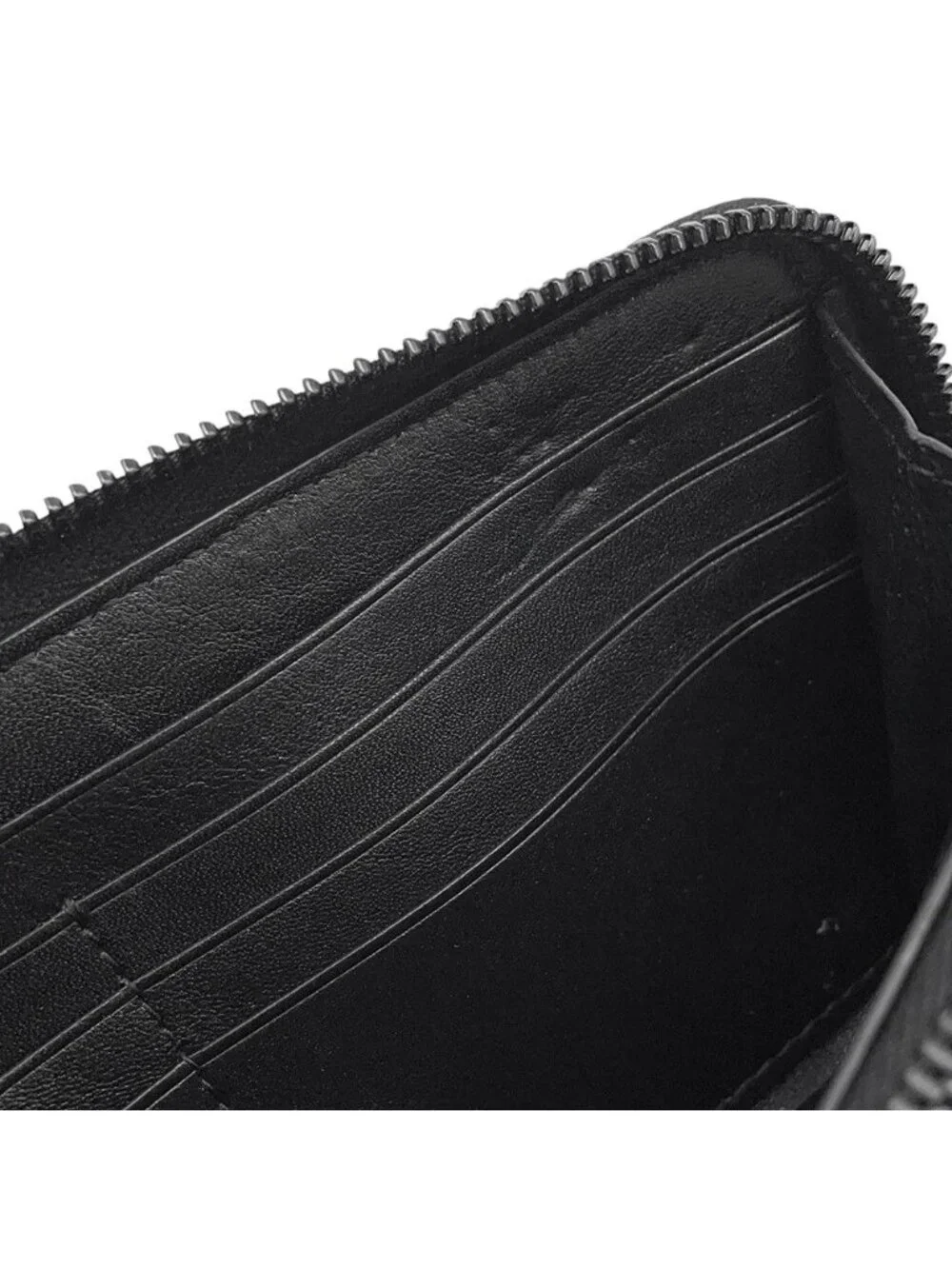 Saint Laurent Paris Wallet le Monogram Zip Around Leather Black - Picture 6 of 9